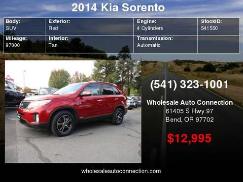 2014 Kia Sorento AWD 4dr I4 LX for sale in Bend, OR