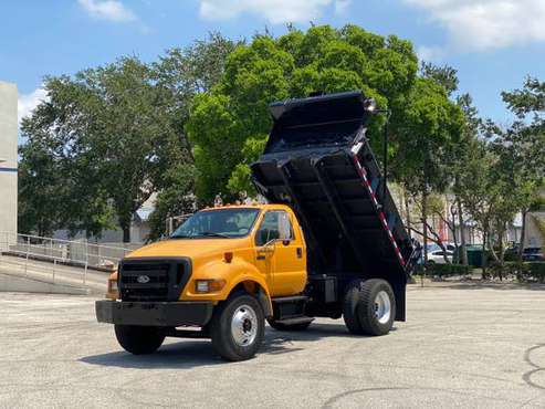 2004 Ford 2004 Ford F-750 Dump Truck 33K GVWR Yellow - cars & for sale in West Palm Beach, FL