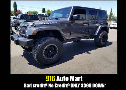 ▄▀▄2018 JEEP WRANGLER RUBICON LIFTED LOADED BAD CREDIT ONLY $399 DOWN! for sale in Sacramento , CA