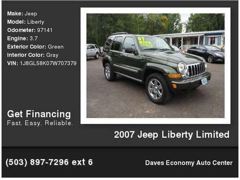 2007 Jeep Liberty Limited - cars & trucks - by dealer - vehicle... for sale in Portland, OR