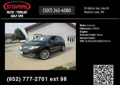 2013 Lincoln MKX PREMIUM PACKAGE - cars & trucks - by dealer -... for sale in Madison, MN