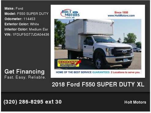 2018 Ford F550 SUPER DUTY XL - - by dealer - vehicle for sale in Cokato, MN