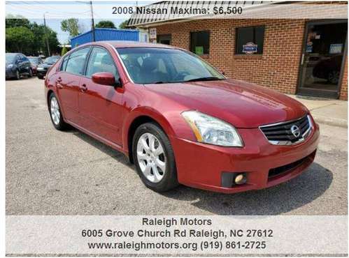 2008 Nissan Maxima SL 112,396 Miles Burgundy - cars & trucks - by... for sale in Raleigh, NC