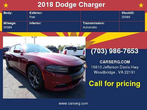 2018 Dodge Charger R/T ~~GOOD BAD NO CREDIT APPROVED >> for sale in Woodbridge, District Of Columbia