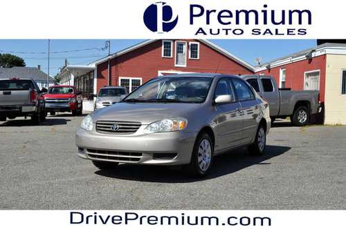 One owner 2003 Toyota Corolla with 136k original miles for sale in Tiverton, MA
