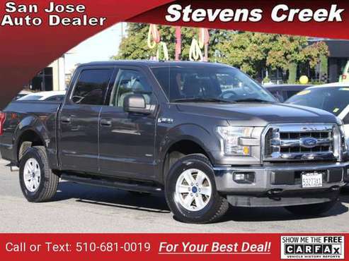 2016 Ford F150 Supercrew Cab Xlt Pickup 5 1/2 Ft 4X4 pickup Gray for sale in San Jose, CA