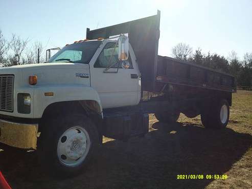 1996 Chevy Kodiak C7H042 Dump 15ft flat truck stake bed - cars & for sale in Valley View, TX