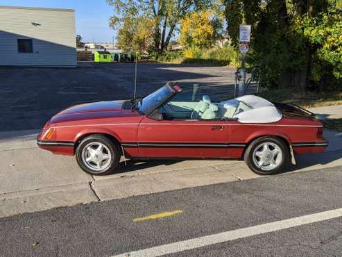 1984 Ford Mustang LX 5 0 H O Convertible 84k Red & White PARADE CAR for sale in Madison, WI