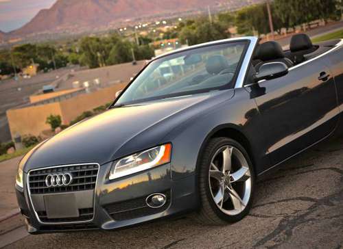 Beautiful grey metallic 2010 Audi A5 Turbo convertible, clean title for sale in Las Vegas, NV