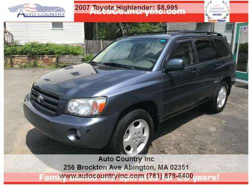 2007 TOYOTA HIGHLANDER LIMITED,LEATHER,ROOF,THIRD ROW,NICE! for sale in Abington, MA