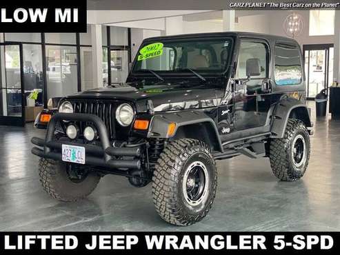 2002 Jeep Wrangler 4x4 4WD LIFTED 5-SPD MANUAL RARE JEEP LIFTED 109K for sale in Gladstone, WA