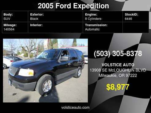 2005 Ford Expedition 5 4L XLS 4X4 BLACK 2 OWNER 140K SO NICE ! for sale in Milwaukie, OR