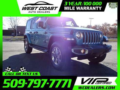 516/mo - 2020 Jeep Wrangler Unlimited Sahara - - by for sale in Moses Lake, WA