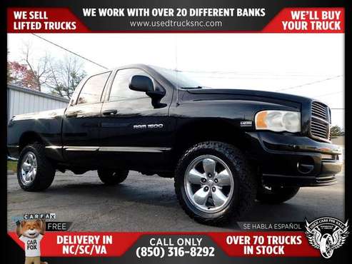 138/mo - 2005 Dodge Ram Pickup 1500 SLTQuad CabSB FOR ONLY - cars & for sale in KERNERSVILLE, SC