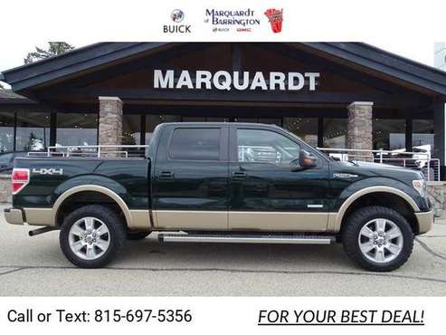 2013 Ford F150 4WD SuperCrew 145 Lariat pickup Green Gem Metallic for sale in Barrington, IL
