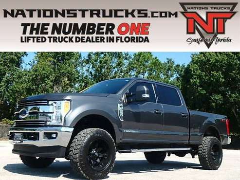 2017 FORD F250 LARIAT Crew Cab POWERSTROKE DIESEL 4X4 LIFTED TRUCK for sale in Sanford, FL