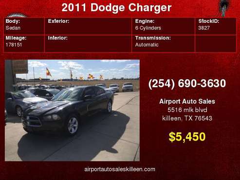 2011 Dodge Charger 4dr Sdn SE RWD for sale in Killeen, TX