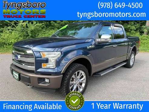 2016 Ford F-150 Lariat Crew Cab 4x4 - Loaded ! We Finance ! for sale in Tyngsboro, MA
