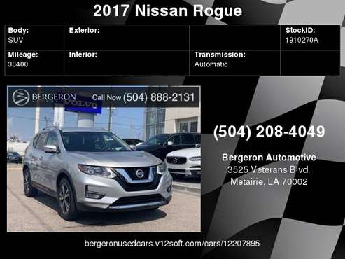 2017 Nissan Rogue SL for sale in Metairie, LA