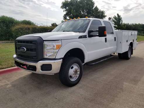 2015 FORD F350 F-350 CREW CAB GAS UTILITY BED for sale in PLANO,TX, OK