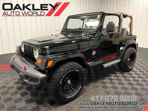 1999 Jeep Wrangler Sahara 4x4 suv Black - - by dealer for sale in Branson West, MO