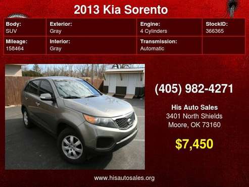 2013 Kia Sorento 2WD 4dr I4 LX - - by dealer - vehicle for sale in MOORE, OK