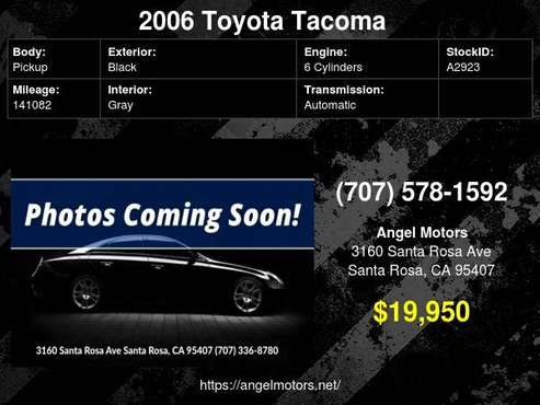 Great Deal 2006 Toyota Tacoma Double 128 PreRunner Auto - cars & for sale in Santa Rosa, CA