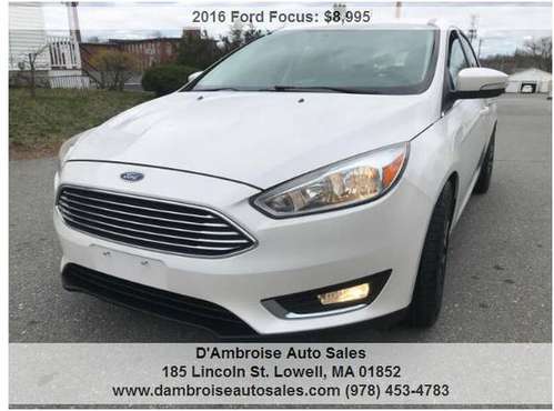 2016 Ford Focus Titanium 4dr Hatchback, 1 OWNER, 90 DAY WARRANTY! for sale in LOWELL, RI
