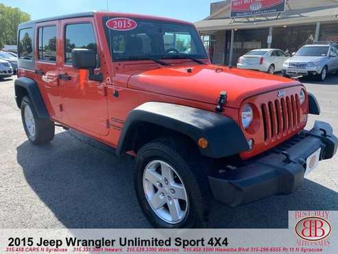 2015 JEEP WRANGLER UNLIMITED SPORT 4WD! QUICK APPROVAL! WE FINANCE!!!! for sale in Syracuse, NY