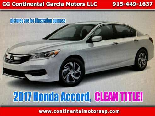 2017 Honda Accord LX Sedan CVT for sale in El Paso, TX