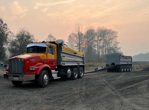 Kenworth T800 dump truck and trailer for sale in Monroe, WA