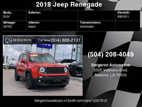2018 Jeep Renegade Latitude for sale in Metairie, LA