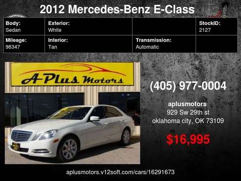 2012 Mercedes-Benz E-Class E 350 Sport 4dr Sedan for sale in Oklahoma City, OK