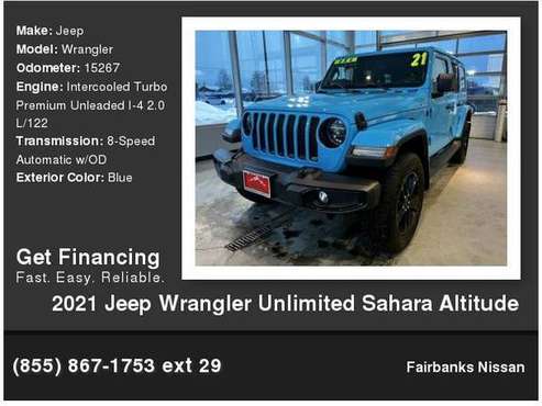 2021 Jeep Wrangler Unlimited Sahara Altitude - - by for sale in Fairbanks, AK