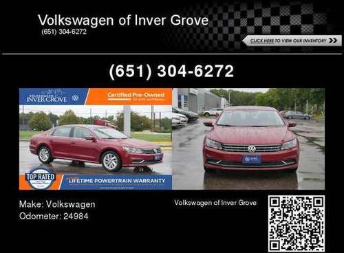2018 Volkswagen VW Passat 2.0T SE - cars & trucks - by dealer -... for sale in Inver Grove Heights, MN