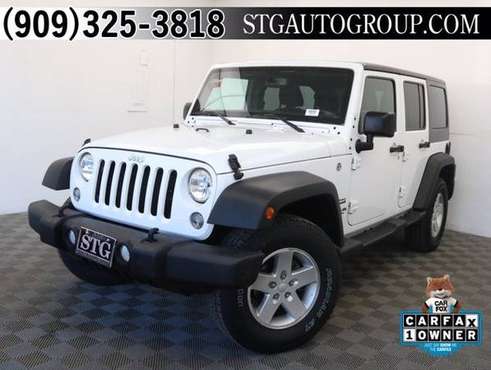 2017 Jeep Wrangler 4x4 4WD Unlimited Sport SUV - cars & trucks - by... for sale in Montclair, CA