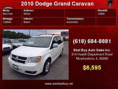 2010 Dodge Grand Caravan Crew 4dr Mini Van Call for Steve or Dean for sale in Murphysboro, IL