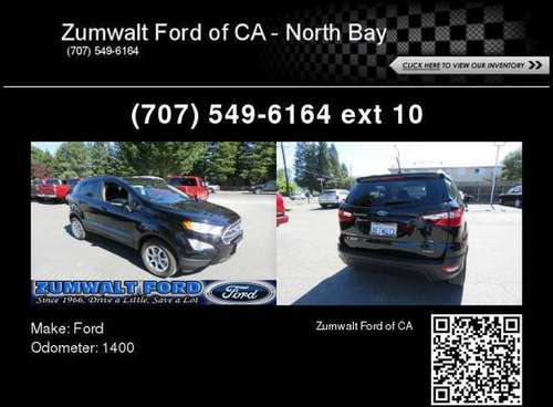 2018 Ford EcoSport SE - cars & trucks - by dealer - vehicle... for sale in St Helena, CA
