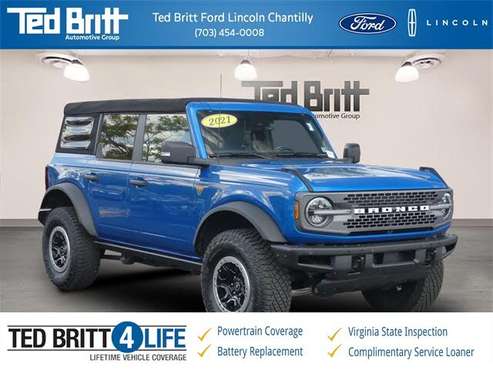 2021 Ford Bronco Advanced 4-Door 4WD for sale in Chantilly, VA