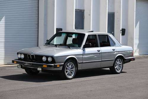 1987 BMW 528e Manual 5-speed, rare Salmon Silver and Red Interior -... for sale in Miami, NY