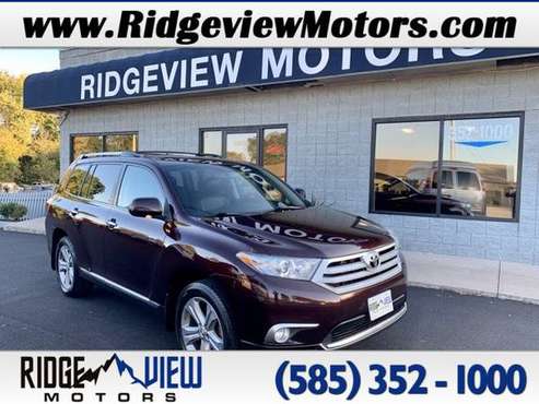 2012 TOYOTA Highlander Limited * Midsize Crossover SUV * AWD * 3rd Row for sale in Adams Basin, NY