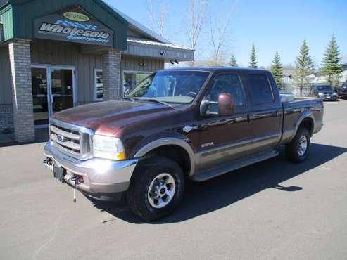 2004 ford f250 f-250 king ranch diesel crew short 4x4 clean out for sale in Forest Lake, WI