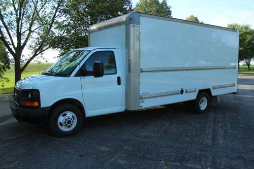 2014 GMC Savana 3500 16 foot box truck,white for sale in Sauk Centre, MN