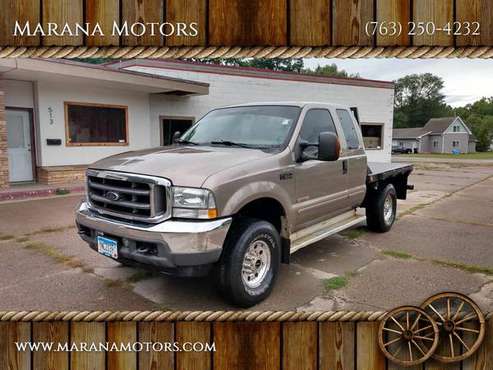 2003 FORD F350 XLT-4X4-SUPERCAB-FLAT BED-DIESEL - cars & trucks - by... for sale in Princeton, MN