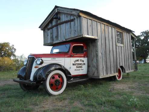 1937 Chevrolet Truck with Tiny housse on back(Runs Great) - cars &... for sale in Rockdale, TX