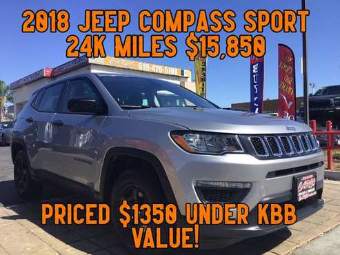 2018 Jeep Compass 1-OWNER! FULL FACTORY WARRANTY! LOW MILES! GAS SAVER for sale in Chula vista, CA