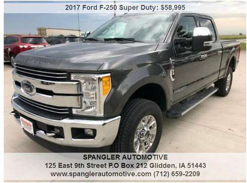 2017 FORD F250 LARIAT*DIESEL*29K*LEATHER*PANORAMIC ROOF*NAV*LOADED!! for sale in Glidden, IA