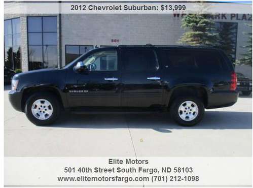 2012 Chevrolet Suburban LT, 8-Pass., Leather, Sun, Dual Rear Ent., for sale in Fargo, ND