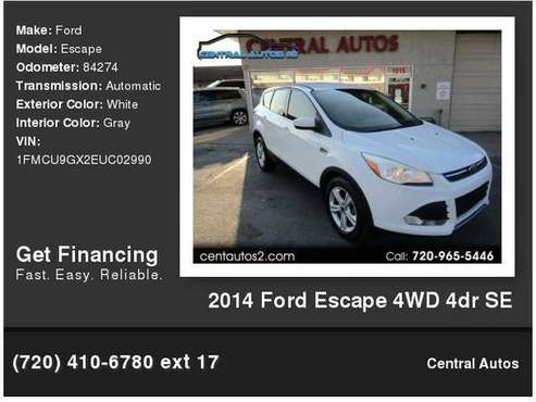 2014 Ford Escape 4WD 4dr SE - cars & trucks - by dealer - vehicle... for sale in Pueblo, CO