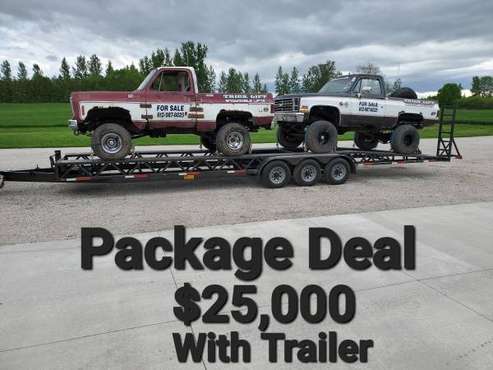 2 Chevy Blazers with trailer for sale in Lester Prairie, MN